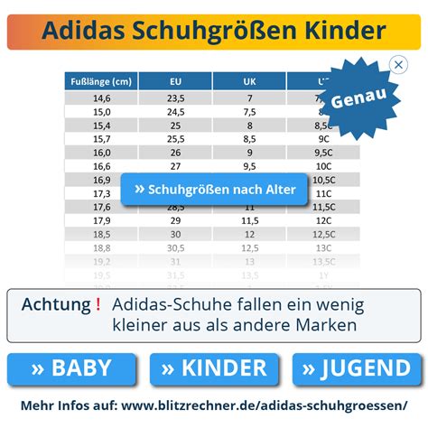 schuhe größentabelle adidas|adidas größen tabelle kinder.